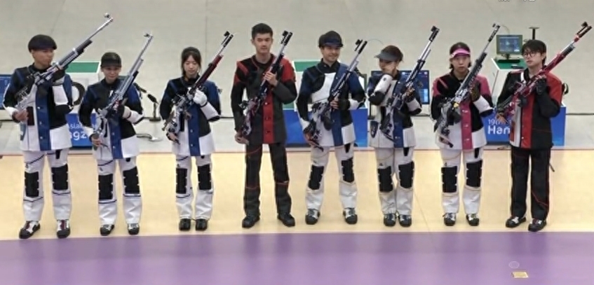 杭州亚运会气步枪混合团体项目结束黄雨婷与盛李豪